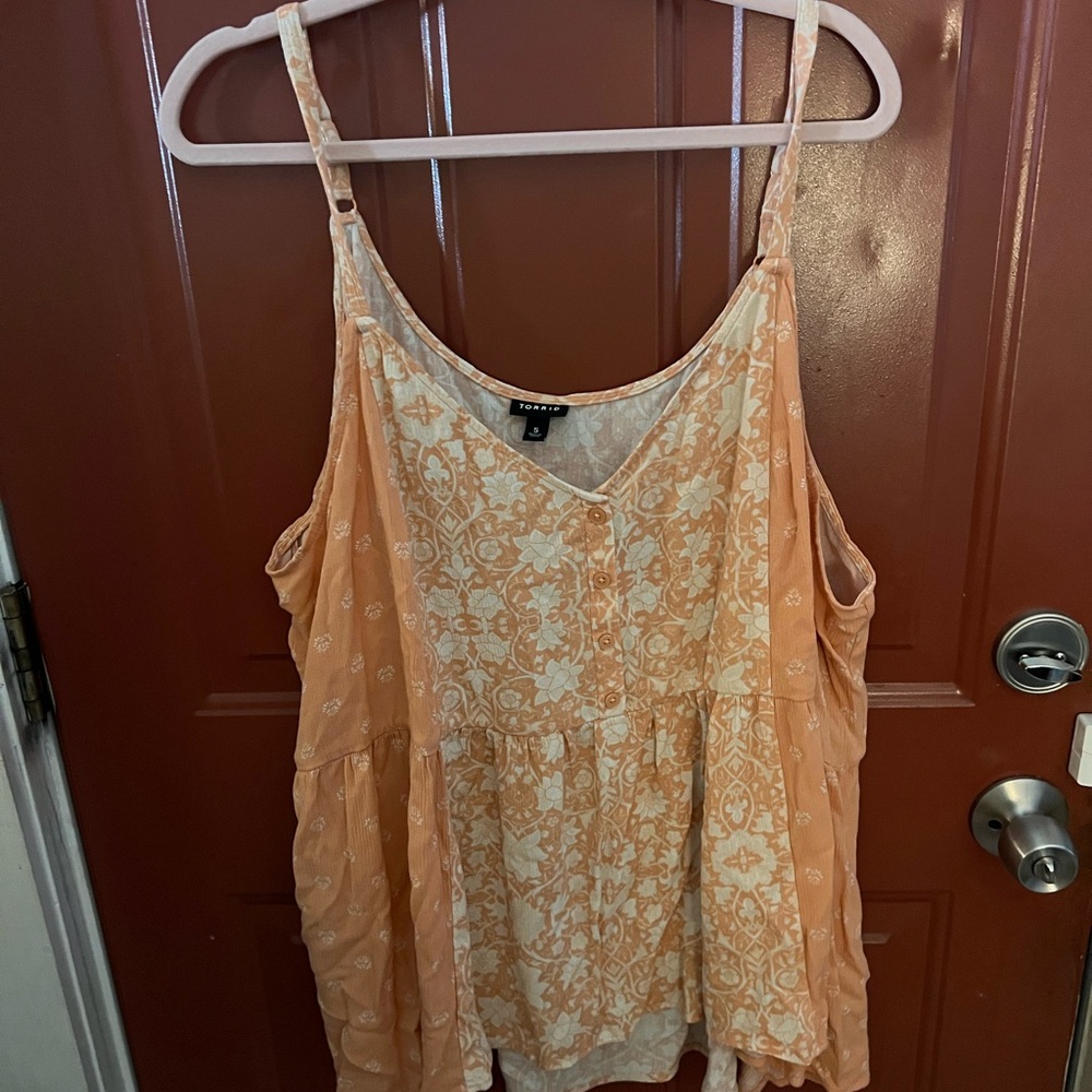 Torrid Asymmetrical Orange Sleeveless Camisole